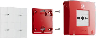 Ручний пожежний сповіщувач Ajax Manual Call Point (Red) (8EU) ASP 99-00016413 фото